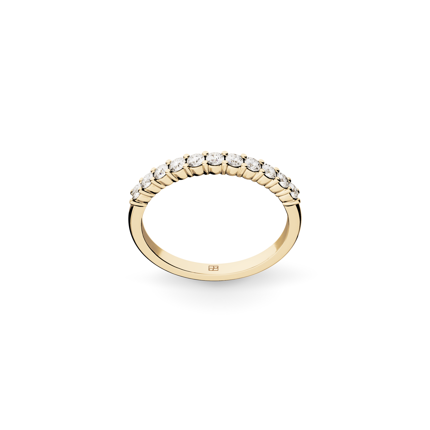Złota obrączka ślubna BELLER Bridal N°2, złoto 585/750, z naturalnymi brylantami, ujęcie 2