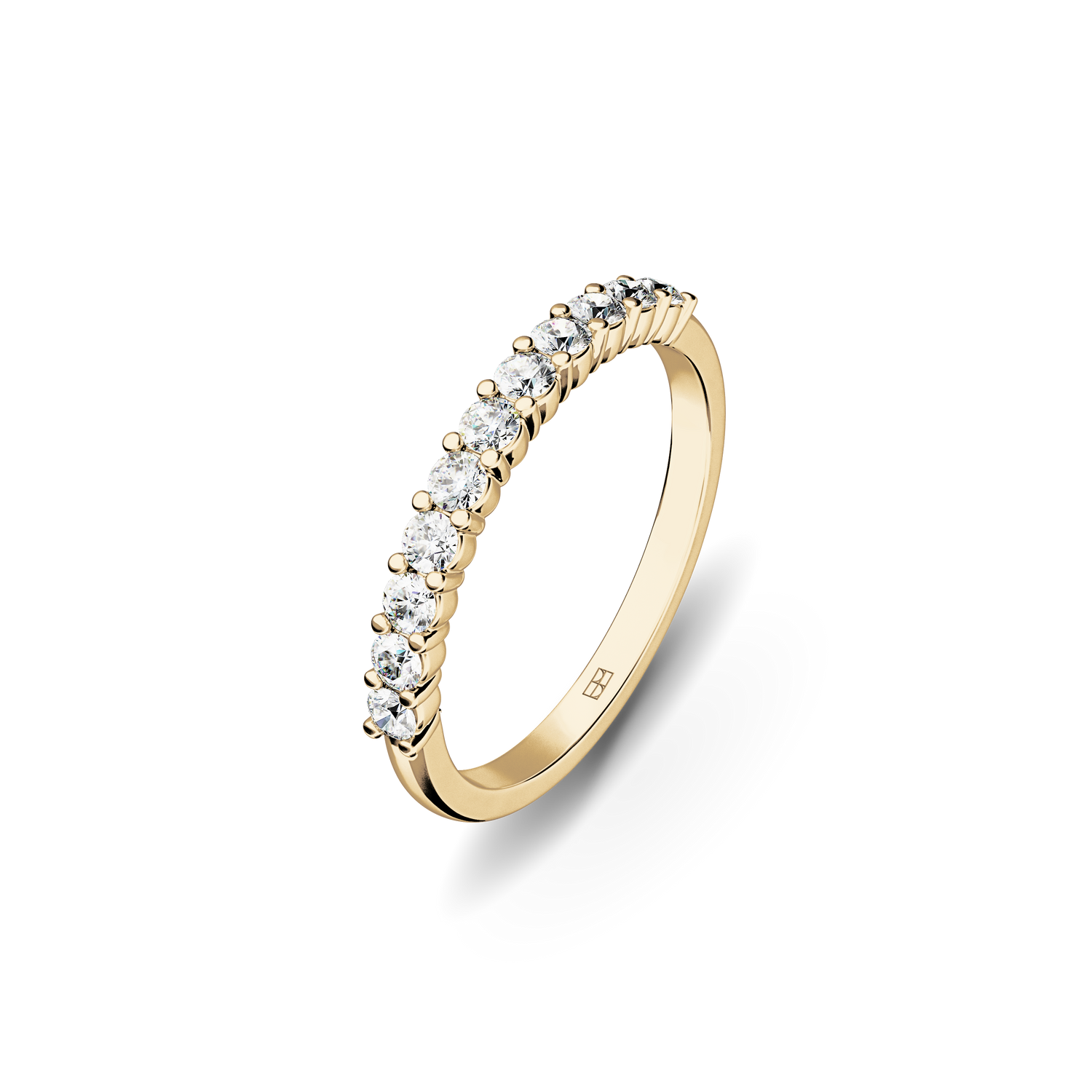 Złota obrączka ślubna BELLER Bridal N°2, złoto 585/750, z naturalnymi brylantami