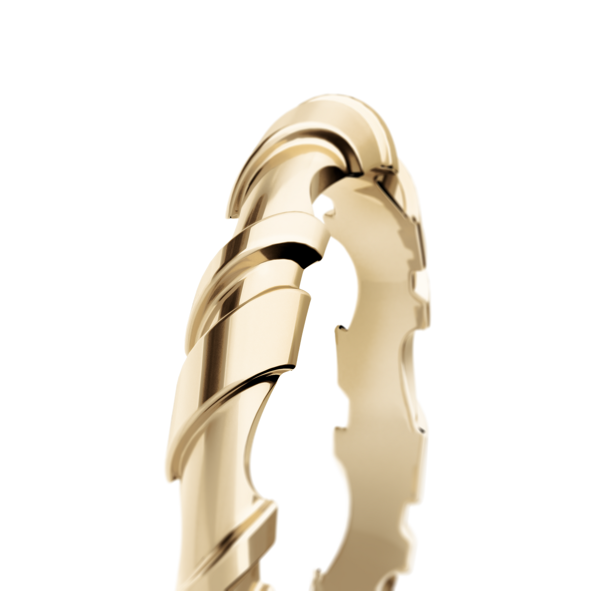 BELLER Modernism N°9 ring in yellow gold, close-up
