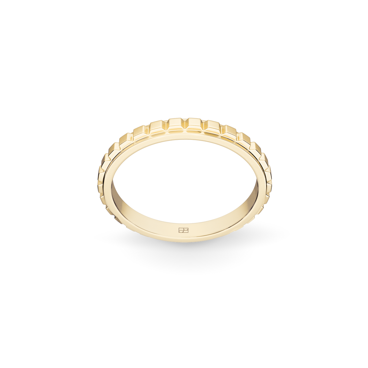 BELLER Modernism N°3 ring in yellow gold, front view